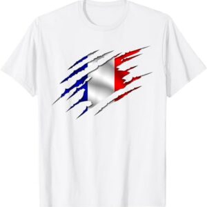 Tee Griffes Tricolores Blanc